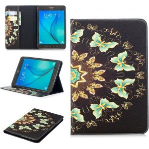 Tablet ?tui pour Samsung Galaxy Tab A 8,0 Pouces/SM-T350 PU Cuir Couverture Magn&iquest;&iquest;tique Housse Papillon Color&iquest;&iquest; Motif Stent Fonction Flip Cuir pour Galaxy Tab A 8,0 T350 - Neuf