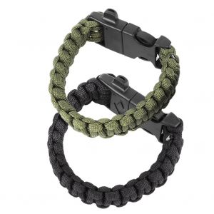 Bracelet En Corde De Parapluie A Sept Cours, Sifflet Multifonction, Fournitures De Survie D'urgence En Silex - Neuf