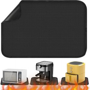 AYUHR-Tapis résistant à la chaleur - 60 × 40 cm - En silicone en fibre de verre - Tapis de protection thermique pour friteuse à air - Tapis ignifuge antidérapant et étanche - Pour table de table - Neuf