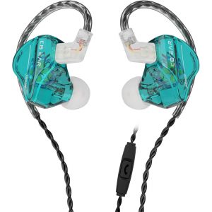 lbgwp60-Kbear 1Dd Écouteurs Filaires Professionnels Filaires Iem Avec Son Cristallin, Pr 3,5 Mm Pour Musicien, Chanteur, Musique (Vert Clair, Avec Micro) - Neuf