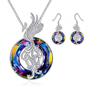 Collier Pendentif En Cristal Firebird Pour Femme En Cristal Coloré P - Neuf