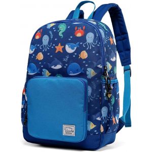 Sac à Dos Enfant,Léger Cartable Filles Garcons Primaire Maternelle 4-6 Ans Imperméable Mignon Sac à Dos Fille Garçon pour A4 Dossier Préscolaire Voyage avec Sangle de Poitrine[T182] - Neuf