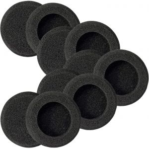 LORANKA-Coussinets pour Casque Jabra Oreillette de Remplacement Mousse Compatible avec Jabra Biz 1500 2300 2400 GN2000 Pro 920 930 9450 Plantronics HW720 Blackwire 3210 3220 3225 3310 3320 3325 (10 P - Neuf
