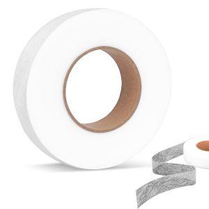 Mevronisshop-Ruban Thermocollant Pour Ourlet, 3cm X 64m, Bande Thermocollante Rideau Et Pantalon, Ruban Thermocollant Tissus Fer &Agrave; Repasser, Couture Sans Fil, Blanc - Neuf