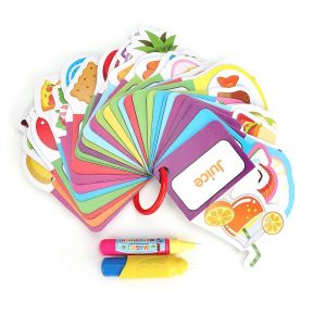 Stylos A Eau Magiques Cognitifs Pour Enfants, Dessin De Nourriture, Jouets De Gribouillage, Cartes D'apprentissage Precoce - Neuf