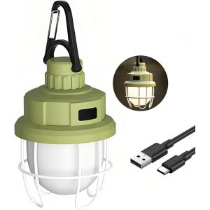 Camping Light With 4 Lighting Modes Rechargeable Outdoor Atmosphere Lighting Portable Hook Quick Charge Long Lasting For Christmas Decoration Hiking Fishing Tent - Neuf