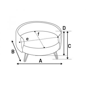 Fauteuil Pour Animal - Disco - Rond Enveloppant - Assise Mousse Pu - Rose 46x46x30 Cm - Neuf