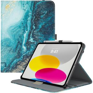 Coque pour iPad (A16) 11&egrave;me G&eacute;n&eacute;ration 11 Pouces 2025/iPad 10&egrave;me G&eacute;n&eacute;ration 10,9 Pouces 2022, &Eacute;tui Rotatif &agrave; 90&deg; en PC Solide avec R&eacute;veil/Sommeil Auto et Anneau de Stylet, Dorure - Neuf