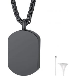 Trahoo-Collier Urne Funéraire Acier Inoxydable, Collier Arbre De Vie/Colonne/Chat/Sablier/Coeur, Pendentif Personnalisé Collier Urne Crémation Pour Homme Femme - Neuf