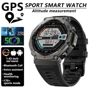 T-rex 3 Ultra GPS montre intelligente int&eacute;gr&eacute; double bande GNSS boussole altim&egrave;tre barom&eacute;trique 5ATM IP69K &eacute;tanche AMOLED appel Smartwatch,GNSS noir int&eacute;gr&eacute; - Neuf