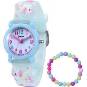 Nbgcm-Montre Pour Enfants Fille, Dessin Animé 3d Montre Bracelet En Silicone Éducative Mouvement À Quartz 3atm/30m Étanche Montre Cadeau Pour Filles De 3 Ans À 10 Ans - Neuf