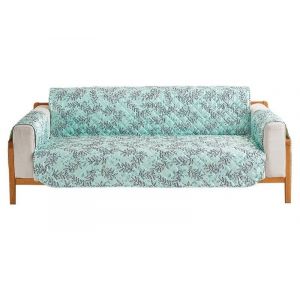 Housse De Canap&eacute; 2 Places En T, Motif Feuilles, Antid&eacute;rapante, Pour Canap&eacute;s En Cuir Et En Tissu - Neuf