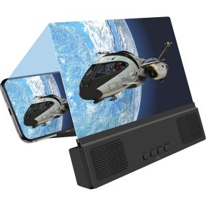 Loupe D'Écran Avec Bt Haut-Parleur Portable Hd Amplificateur D'Écran Amplificateur D'Écran Pour Smartphones Jusqu'À 6 Pouces 12 Pouces (Bluetooth)[Z1377] - Neuf
