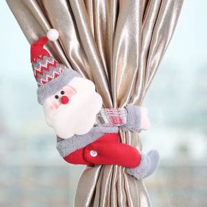 1pcs De No&euml;l Embrasses De Rideaux Rideau Boucle De No&euml;l Rideau Boucle (A) Mignon Santa Claus Rideau Clips De Bonhomme De Neige De No&euml;l Rideau Cintre Pour No&euml;l Accessoires De Chambre &Agrave; Coucher - Neuf