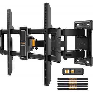 SUBZONAL-Support Mural TV Orientable pour &eacute;crans 42-86 Pouces Jusqu'&agrave; 60 kg, Bras Television Mural Mouvement pour &eacute;crans Plats/Courb&eacute;s, Inclinaison sans Outil, Max. VESA 600 x 400mm - Neuf