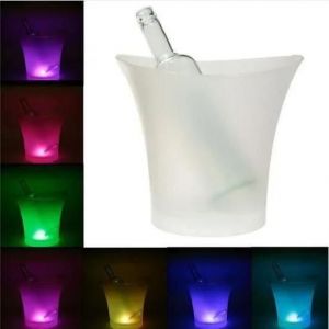 5l 7 Couleurs Led Rvb Lumière Changeante Seau À Glace Champagne Vin Boissons Boissons De Froid De La Bière Bar Parti Outils @Hys - Neuf