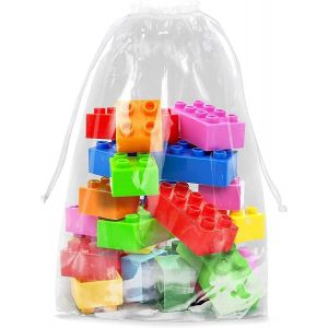 Paquet de 50 sacs à cordon transparents 6 x 10. Sacs en polyéthylène à double cordon de serrage en coton 6x10. Epaisseur 2 mil. Sacs en plastique pour l¿emballage et le stockage. Idée - Neuf