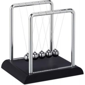 Pendule De Newton (14 Cm X 11,5 X 14,5 Cm) Pendule De Newton Balançoire De Newton Berceau Ballon D'équilibre Décor Bureau Cadeau Jeux Scientifiques - Neuf