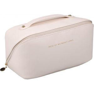 Grande trousse de toilette - Id&eacute;ale pour les voyages - Trousse de maquillage blanche - Neuf
