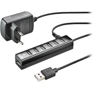 KAL-Ihub7 Tiny - Hub 7 Ports Usb 2.0 Avec Alimentation Externe 5V/1A, Compatibilit&eacute; Universelle, U201Cplug And Play - Neuf