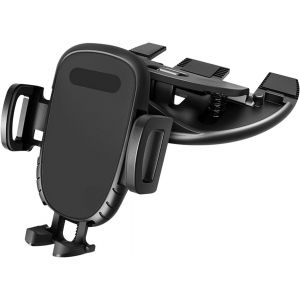 Support De T&eacute;l&eacute;phone De Voiture Avec Fente Cd, Stable Pour Fente Cd, Angle De Rotation R&eacute;glable, Accessoire D'int&eacute;rieur De Voiture (Noir) - Neuf