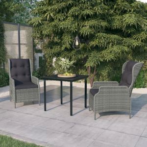 Prolenta Premium - Ensemble &Agrave; Manger De Jardin 3 Pcs Gris Clair - Neuf