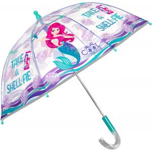 Parapluie Transparent Rose Pour Enfants - Petit Parapluie Cloche R&eacute;fl&eacute;chissant Fille D&eacute;tails - Parapluie Canne Fillette 3 4 5 Ans &Eacute;cole Maternelle - Diam&egrave;tre 64 Cm - - Neuf