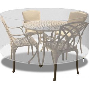 Ulteronixshop-Meubles En Rotin &Agrave; L'ext&eacute;rieur Couvre Table Ronde De Patio Couverture Imperm&eacute;able - Meubles De Jardin Couvre Ronde Pour Table Et Chaises De Patio Ensemble 102x71cm Transparent - Neuf