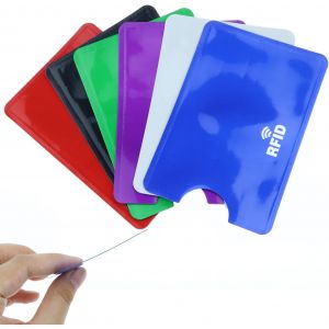SHIBA-Lot de 6 porte-cartes RFID, protection de carte d'identité, anti-vol, bloqueur NFC ¿ Protection pour cartes de crédit, carte[1 - Neuf