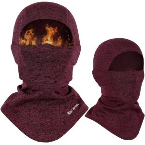 Cagoule Coupe-Vent Masque De Ski Hommes Femmes Thermo Fleece Balaclava Moto Masque Facial Hiver Pour Le Ski,Le Vélo,La Moto,La Course À Pied-1 Paquet.[I1196] - Neuf