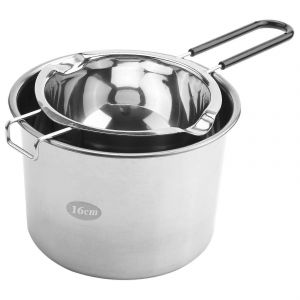 Paquet De 2 Bain-Marie En Acier Inoxydable,Poignée Résistante À La Chaleur Pour Le Chocolat,Le Fromage,Le Caramel Et Le Cacao - Neuf