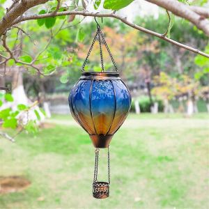 Lanterne Solaire En Montgolfière Avec Lumière De Flamme Vacillante - Neuf