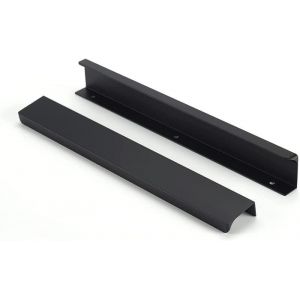 6PCS Poign&eacute;e de Meuble Noir Poignee de Meuble Cuisine Noir Poign&eacute;e Invisible Poign&eacute;e Meuble Noir Mat en Alliage d'Aluminium Entraxe 300mm - Neuf