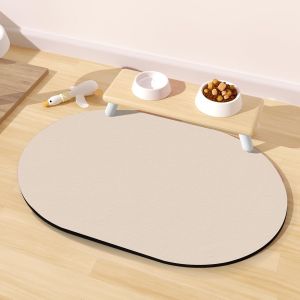 Jgd-Absorbant Tapis Gamelle Chien, Antid&eacute;rapants Tapis Gamelle De Chien Avec Support En 100% Caoutchouc - 61x40,5cm - Neuf