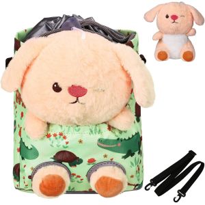 Panier De V&eacute;lo Enfant Avant Avec Peluche,Sac De V&eacute;lo &Eacute;tanche Avec Bretelles,Sac Guidon Pour V&eacute;lo Enfant Tricycle Trottinette.[O378] - Neuf