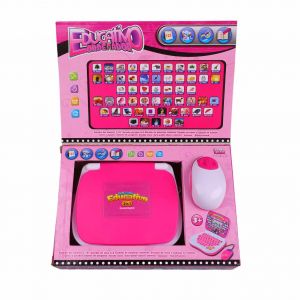 Machine D'apprentissage Pour Enfants, Fonction Musicale Anglaise Et Espagnole, Ordinateur Portable Educatif Interactif Pour Enfants, Rose - Neuf