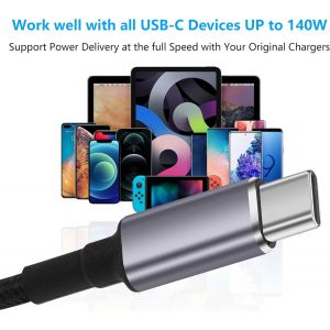 Pd Dc7450 C&acirc;ble De Charge 140 W Dc7450 Vers Usb C 7,4 Mm X 5 Mm Femelle (7,4 X 0,6 Mm) Entr&eacute;e Vers Type C M&acirc;le Avec Puce D'Identification Automatique Pd, Pour T&eacute;l&eacute;phones, Tablettes, - Neuf