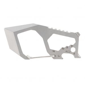 Hx Outdoors 440 Acier Inoxydable Argente Outil De Carte Exterieure Edc Coffre-Fort Defensif 8 En 1 Boucle D'escalade Porte-Cles - Neuf