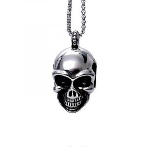 Transfrontalier Vendu Bijoux Commerce Extérieur Bijoux Non-Mainstream Rock Souriant Face Crâne Homme S Pendentif Suspendu Collier En Acier Titane - Neuf