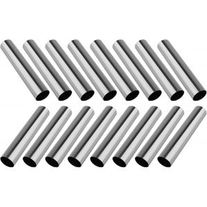 Jexnovashop-Moule Pate En Croute, Lot De 16 Cannoli Moule Tube Inox, 12,6 X 2,6 Cm, Pour Cannoli, Croissant, Moules &Agrave; P&acirc;tisserie - Neuf