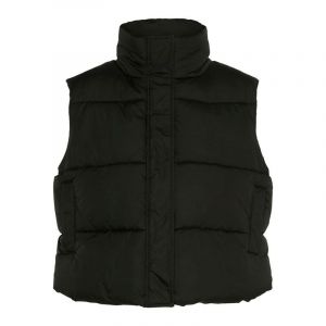 Doudoune Sans Manches Courte Col Chemin&eacute;e Femme Pieces - Neuf