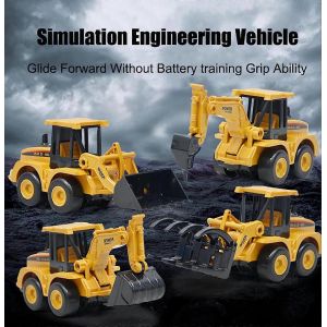 Jouets Enfants En Plastique Jaune Excavatrice Assembl&eacute; Ing&eacute;nierie Voiture Jouet V&eacute;hicules De Jeu - Neuf