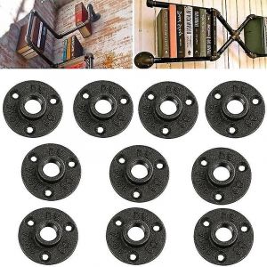 10 pcs L Supports Étagères Support en métal Steampunk Accessoires Tuyau Bride 1/ 2 pouce 1/2 Tuyau Bride Montage mural Flange-hao - Neuf