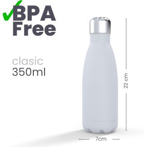 Bouteille Isotherme Mosaic Lemon (Citron Mosa&iuml;que), 350 Ml, Acier Inoxydable 18/10, Double Paroi - Neuf