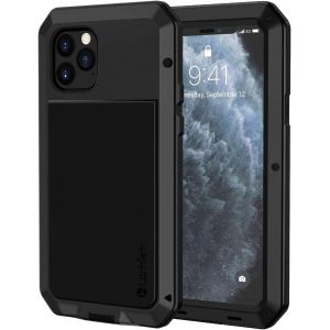 LORANKA-Coque iPhone 11 Pro Max, [Antichoc] [Solide et Rigide] Antipoussi&egrave;re Full Body avec du Verre tremp&eacute; [Garantie &agrave; Vie] Imperm&eacute;able IP44 Etui [Compatible Charge sans Fil] - Noir - Neuf