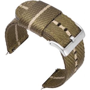 Kal-18mm Bracelets De Remplacement En Nylon Facilement Interchangeables Pour Montre Compatible Avec Fossil Q, Michael Kors Runway, C2 Rose Gold; Withings/Nokia Activité Pop, Steel, Steel Hr 36mm - Neuf