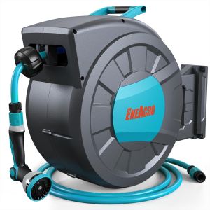 Ulteronixshop-D&eacute;vidoir Enrouleur Automatique 35+2 m - Enrouleur De Tuyau pour Montage Mural avec Pistolet &agrave; eau 10 fonctions - Pivotant &agrave; 180&deg; - Neuf