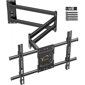 MEVRONISSHOP-Support Mural TV &agrave; Extra Longue Port&eacute;e 1016mm, Support TV Mural Orientable et Inclinable pour T&eacute;l&eacute;viseurs 37-75 Pouces Plasma OLED LCD Incurv&eacute;s/Plats Max. VESA 600x400mm jusqu'&agrave; 45kg - Neuf