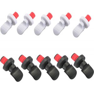 Checarzhn--No1-10 Pièces Bouchon Bouteille Vin, Bouchon Champagne, Silicone Réutilisables Bouchon Champagne Garde Bulles Pour Créer Un Vide Garder Au Frais - Neuf