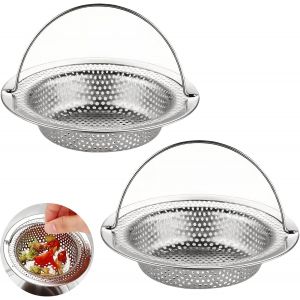 Jgd-2 Filtre Evier Cuisine, Passoires Avec Poign&eacute;e, Protection Anti-Blocage, Diam&egrave;tre Ext&eacute;rieur 11cm, Diam&egrave;tre Int&eacute;rieur 8cm, Hauteur 2cm - Neuf